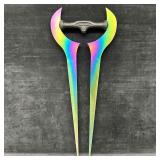 Halo Energy Forked Sword Iridescent Anodized Metal