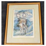 Signed Framed Jody Bergsma I Am The Wind Horse Pri