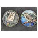 2 Majesty Of Owls Plates Night Watchman & On The L