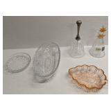Vintage Lot Of Glass Bells And Serving Dishes