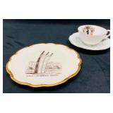 Berlin Plate By Kueps Bavaria & Teacup With Saucer