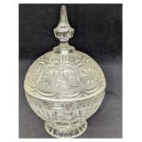 Vintage Crystal Round Ball Shaped Candy Dish