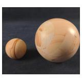 Marble Balls One Large One Small Paperweights