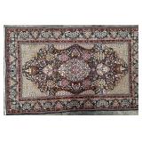 Hand-Knotted Persian Rug with Floral Medallion Des
