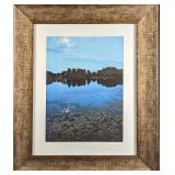 Framed Frank Juge Moonglow On The Rhone River Phot