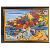 Framed Abstract Colorful Acrylic On Paper R72