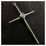 Sterling Silver Cross Necklace Pendant I80