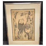Framed S&N Warren Cutler Lesser Red Pandas Print R