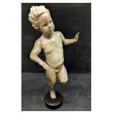 Myra Weisgold Bronze 27" Dancing Nude Girl Statue