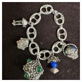 Faux Glass Stone Setting Charms 800 Silver Etrusca