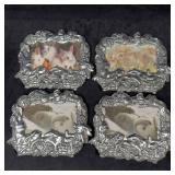 Arthur Court Cast Aluminum Rabbit Bunny Photo Fram