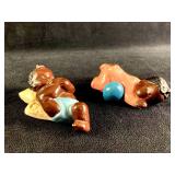 (2) Porcelain African American Baby Wall Decoratio