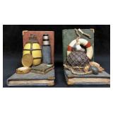 Vintage Beach Theme Book Ends