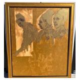 Roul Santos Three Women Acrylic on Canvas Signed