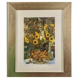 Framed Etta Jean Juge Flowers & Wine In Chile Phot