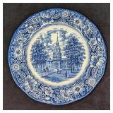 Vintage Liberty Blue Independence Hall Ironstone P
