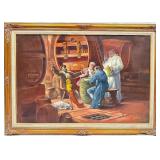 Szanto Oszkar Wine Cellar Scene Painting