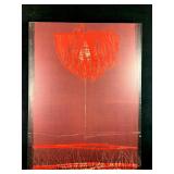 Large Canvas Abstract Print Burgundy Glass w/ Red