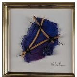 Cheryl Kabala Framed Rice Paper Sculptural Art