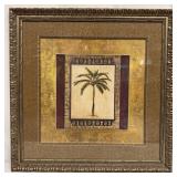 Palm Tree Giclee Fine Art Framed Print by Mindeli