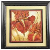 Framed Richard Henson Red Iris Print