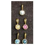 5 Nolan Miller Rhinestone & Faux Pearl Pendants