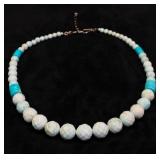 Jay King Sterling Mine Finds Blue Stone Necklace