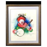 Clown Watercolor by Emily James