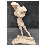 FDF Design Plaster Sculpture Woman With Cheetah