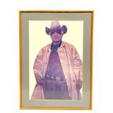 Large Framed Cowboy Print
