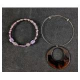 Wrap Style Necklace Purple Choker Necklace