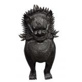 Large Bronze Khmer Style Foo Dog Statue A