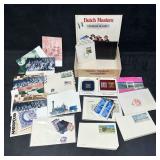 Stamps Collection 22KT Gold Replica Stamp Set Post