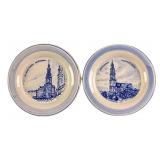 Two Zenith Gouda  Pottery Plate Plates Amsterdam