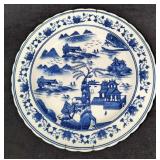 Vintage 11" Bombay Co Blue & White Hanging Plate