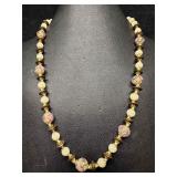 Murano Venetian Lamp Work Art Glass Bead White Cre