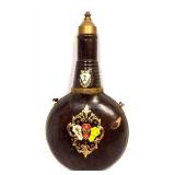 Vintage Leather Wrapped Portable Liquor Decanter