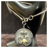 Sterling Silver Fleur-De-Lis Fresh Water Pearl Acc