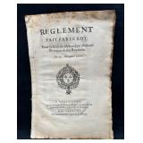 1688 King Louis XIV Royal Decree