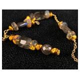 Unfinished Gold Labradorite Necklace
