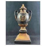 Roman Inspired Vase Black and Gold Vase