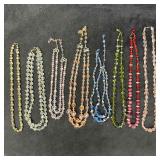 Costume Jewelry Multi Colored Glass Bead Necklace