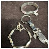 Assorted Silver-Tone Jewelry Lot Bracelet Bangle a