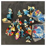 Smurfs Figurine Lot Including Loose Figures and Se