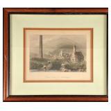 Fine Art Print Engraving Color W.H.Bartlett Framed