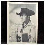 Vintage Western Film Actor Portrait Print with Pri
