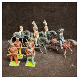 Mixed Lot Lead Toy Soldier Figures with Cavalry an