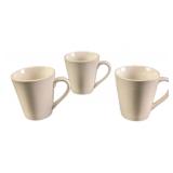 Three SALT White Porcelain Mugs