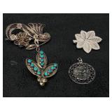 Mixed Silver Pin & Charm Lot