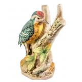 Hand Painted Porcelain Colorful Woodpecker Figurin
